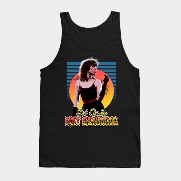 Retro Flyer Style Pat Benatar Fan Art Design Tank Top by Now and Forever